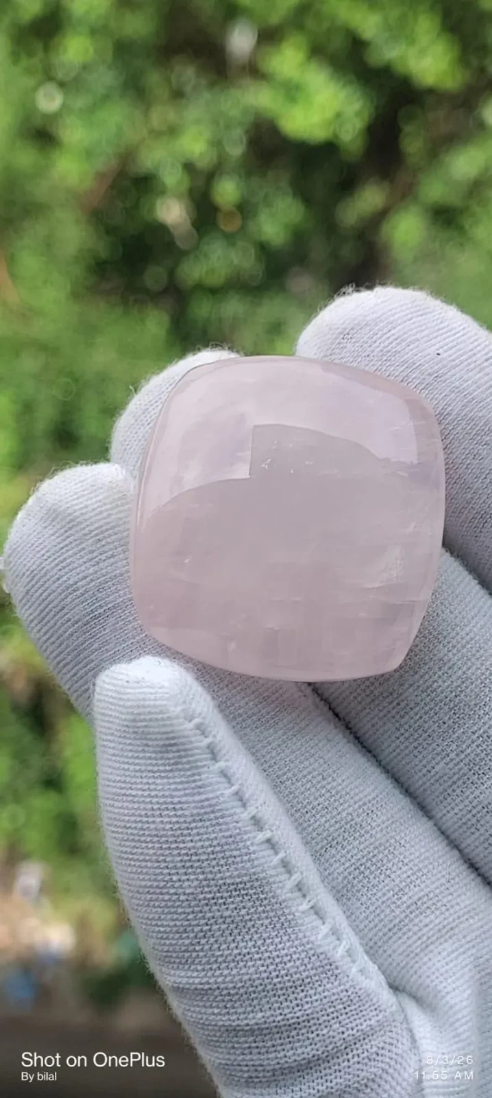 33*11 MM AAA Quality natural rose quartz cushion loose cabochon || 96 carats ||