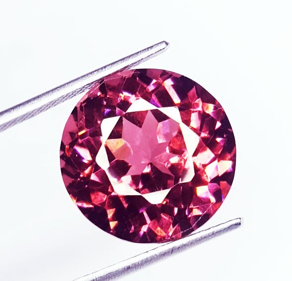 18 Ct Natural Padparadscha Sapphire Loose Gems Certified Round Cut Sapphire A41