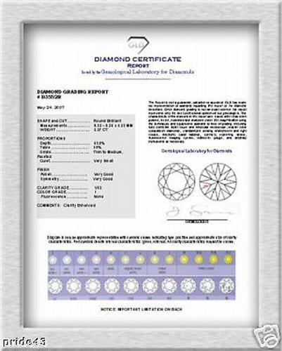 0.60 carat total, 0.52 ct Round Shape center Diamond 14k White gold Pendant