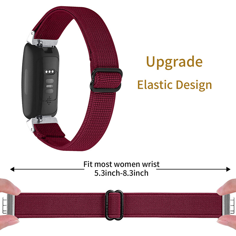 For Fitbit Inspire3 HR 2 Replacement Band Bohemia Woven Nylon Elastic Strap Band