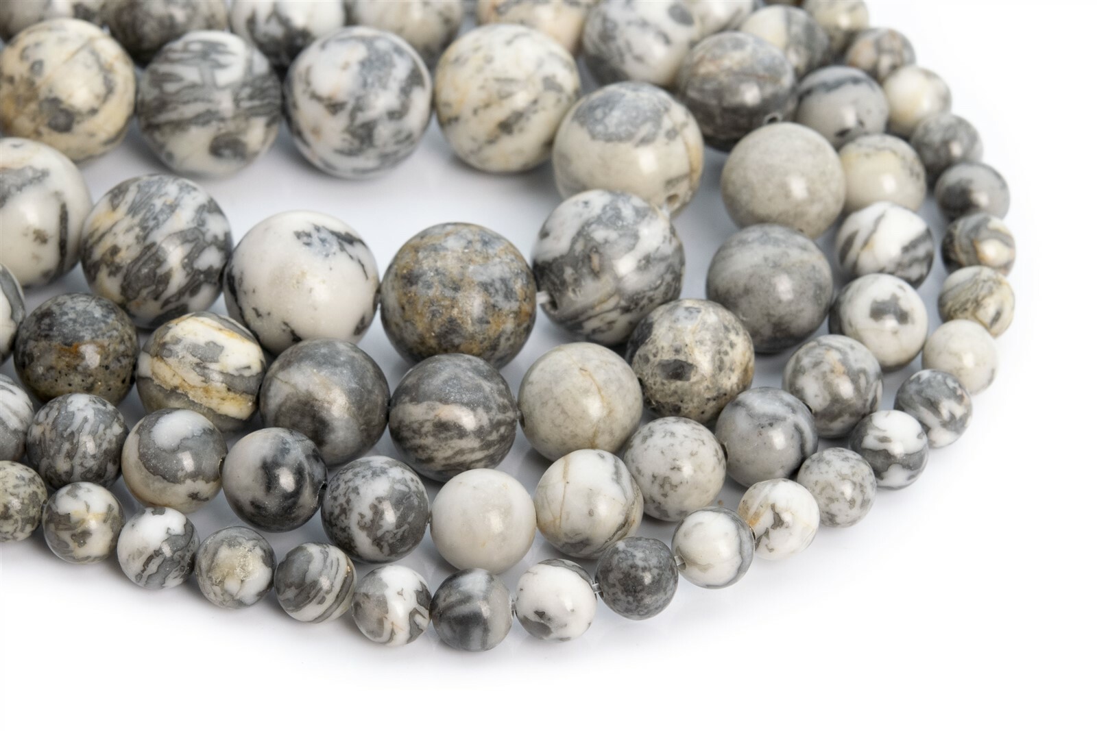 Natural Gray Crazy Lace Jasper Beads Grade AAA Round Loose Beads 6/8/10MM