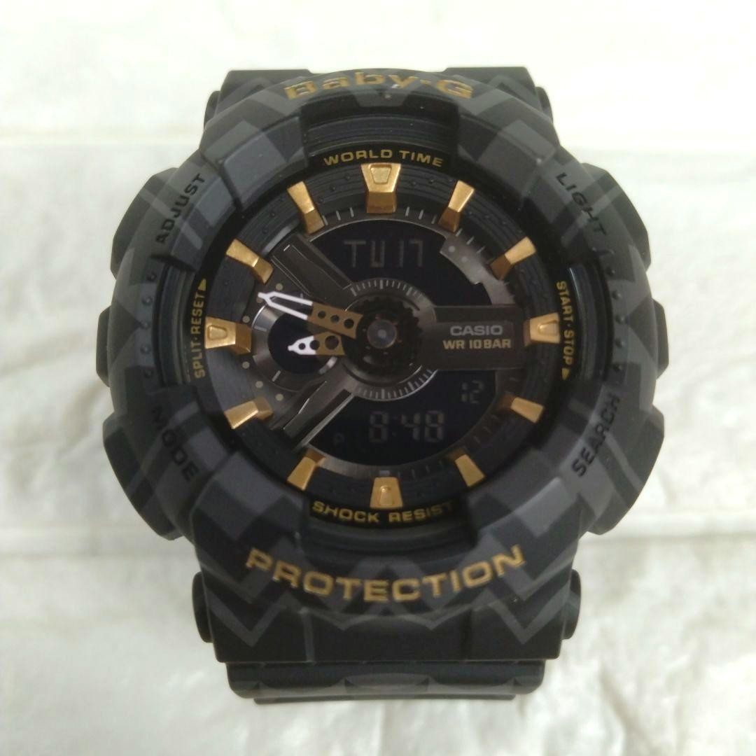 Good condition ☆ CASIO Baby-G watch Tribal all over pattern Battery new G-SHOCK