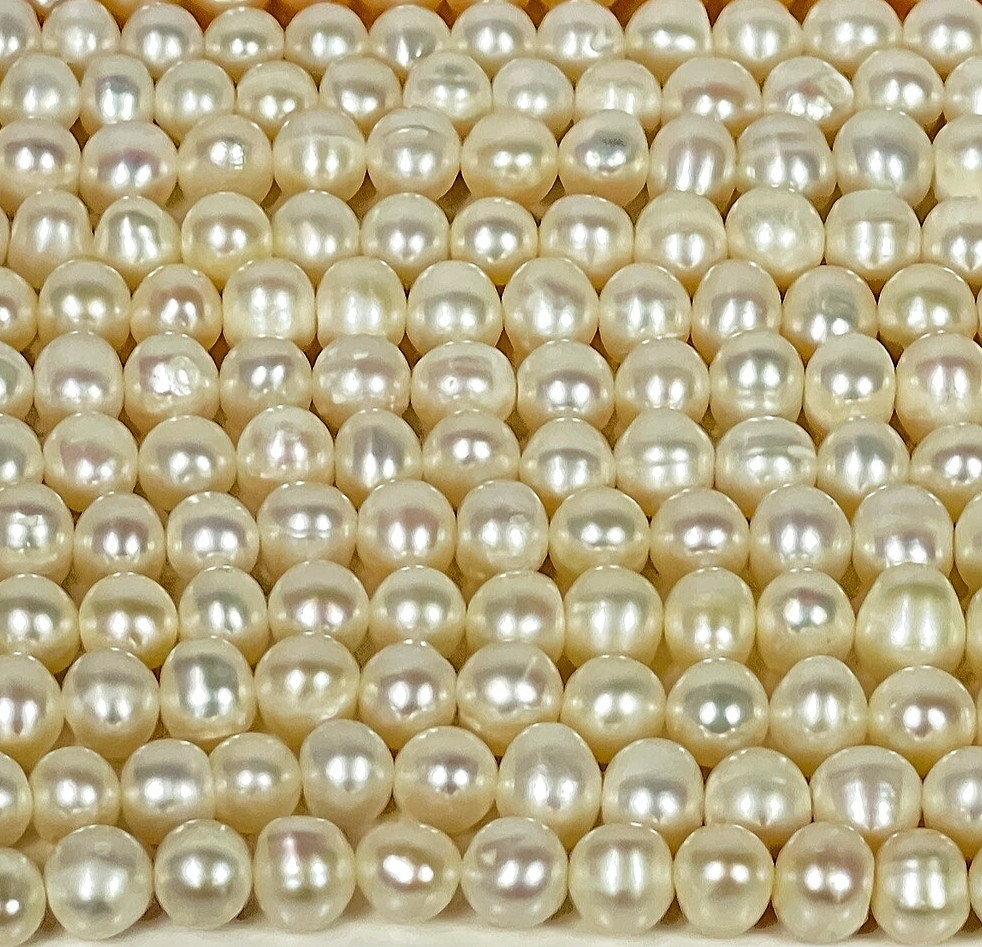 Cultured Freshwater Pearl Loose Beads For D.I.Y Jewelry Making 6~7mm/15in/Strand