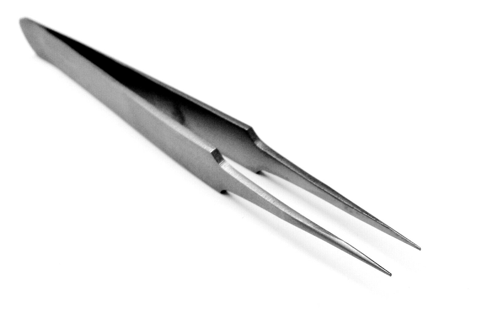 Titanium Tweezers Ultra Fine Tip #5 Non Magnetic Precision Tweezer 4-3/4″ Long
