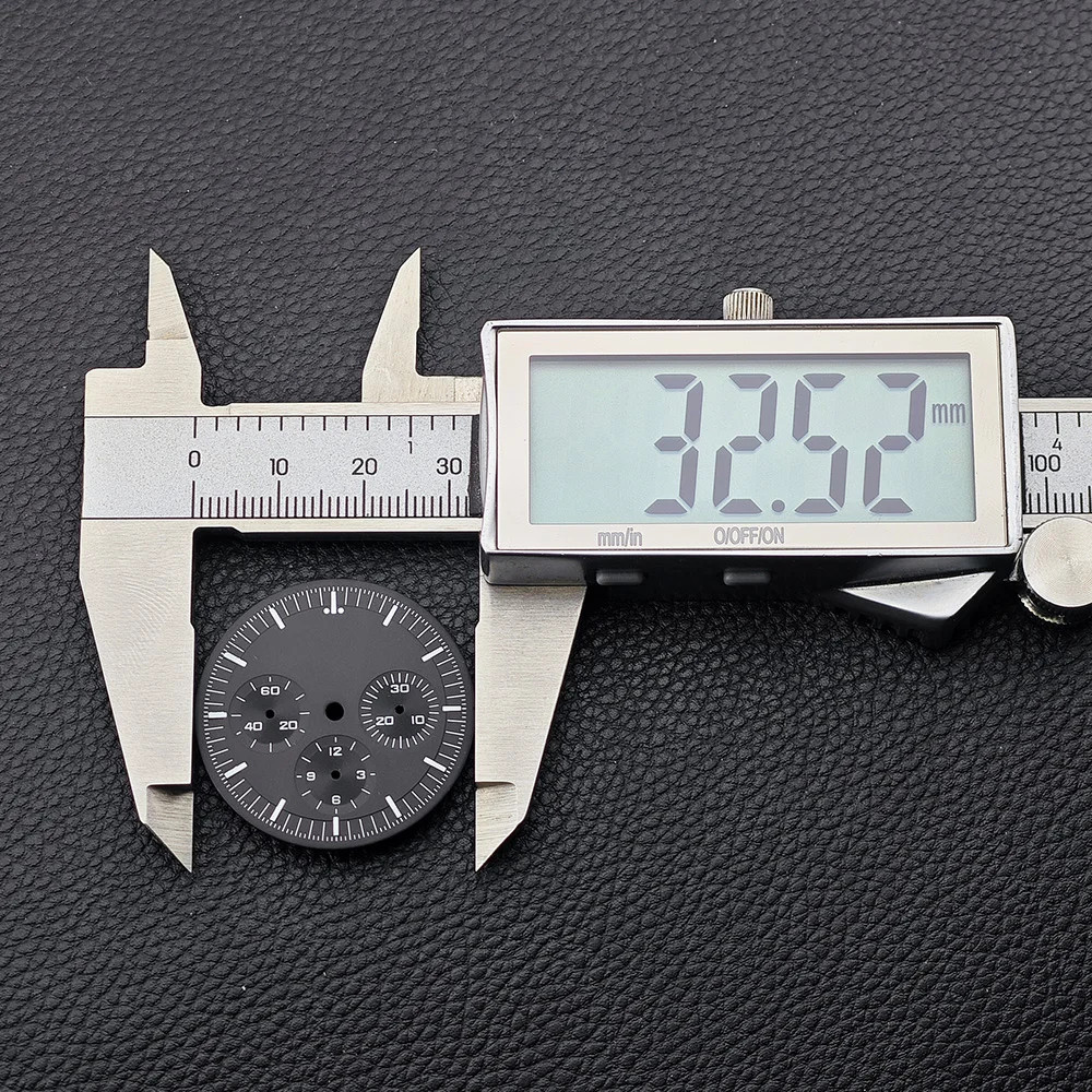 32.5mm Diameter Luminous Watch Dial Face For VK63 Movement Replacement Parts