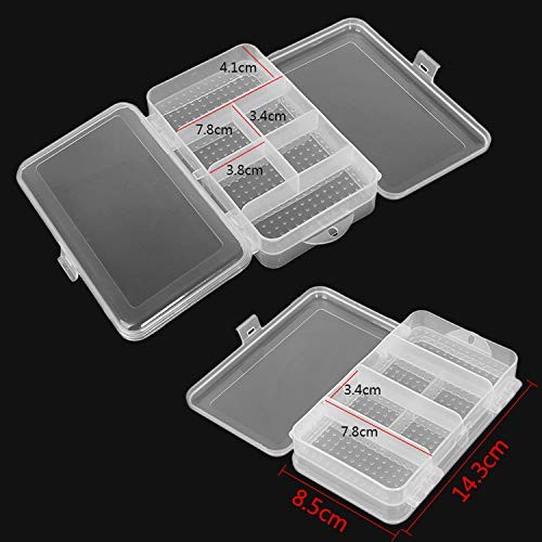 Double Sided Storage Organizer Container with Dividers Jewelry 10-Grid 1-Pack
