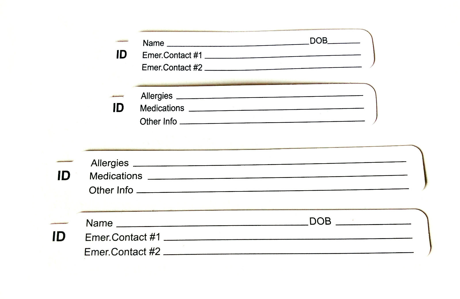 Vital Id Replacement Tabs for Adjustable Bracelet