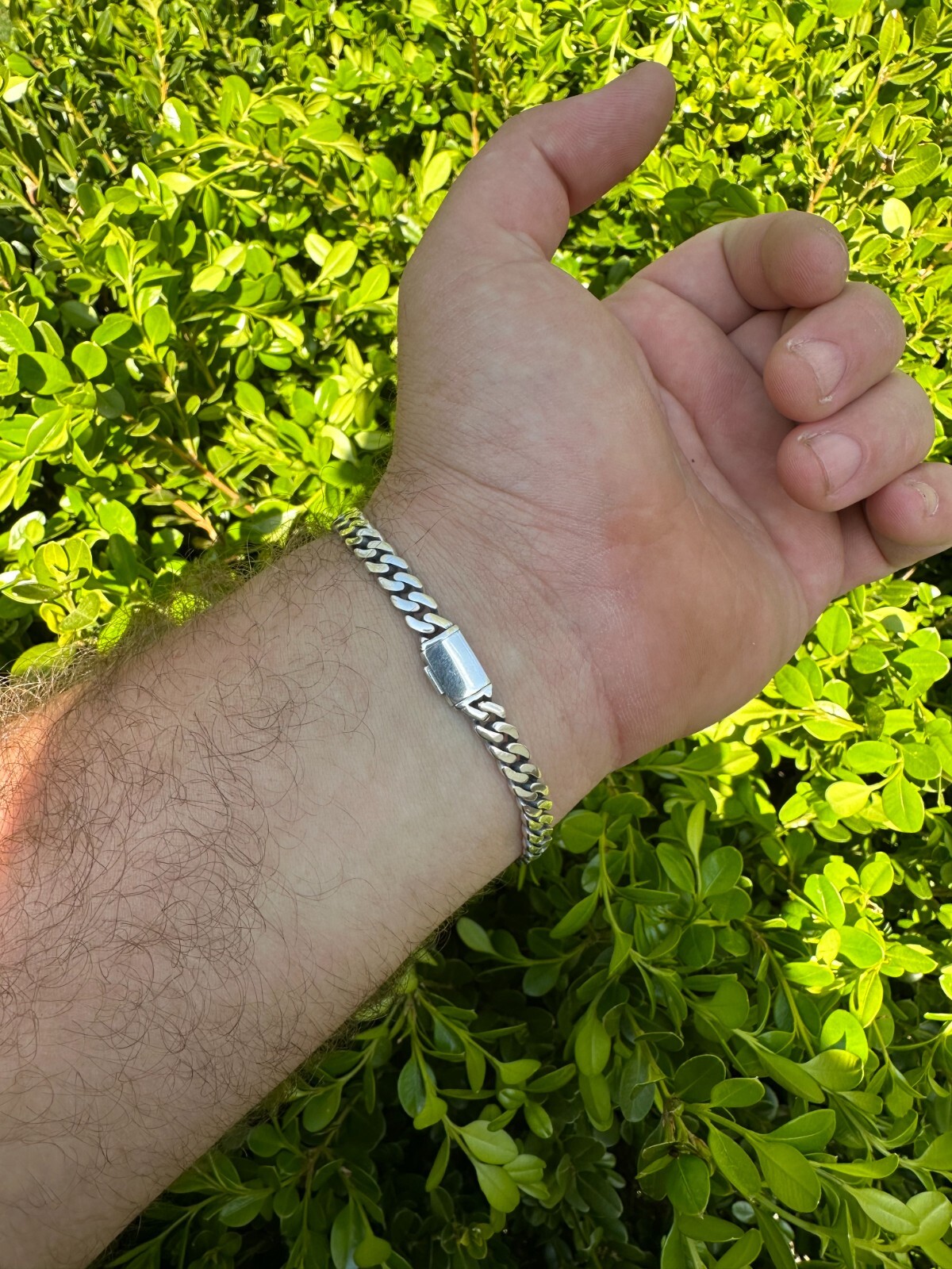 Miami Cuban Link Mens Chain Bracelet Real 925 Sterling Silver Sleek Clasp 6-12mm