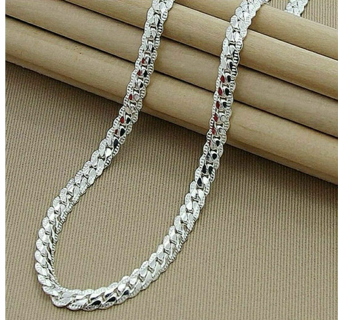 18″ -24″ Mens Womens 925 Sterling Silver 5mm Wide Snake Chain Necklace