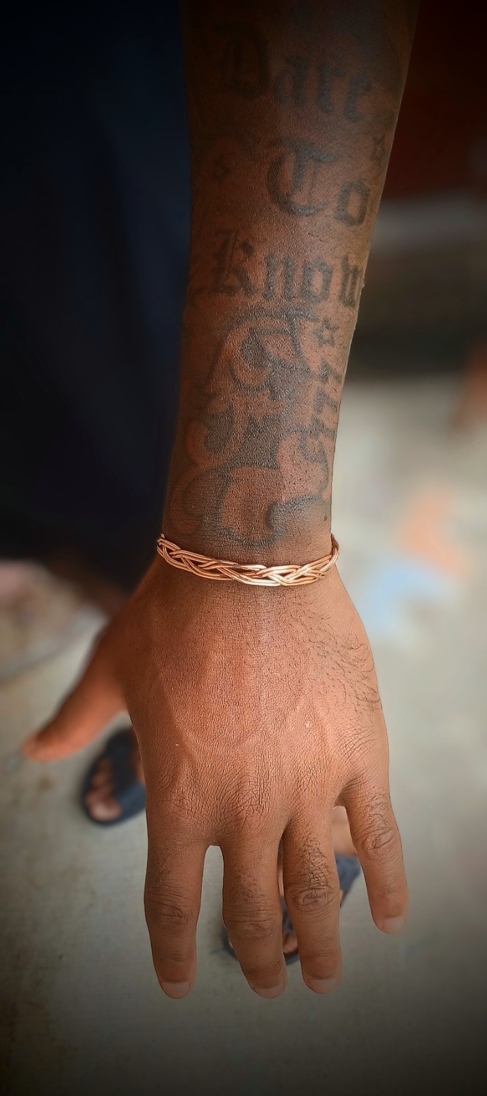 Handmade Braided Ancient Pure Cuff Copper Bracelet