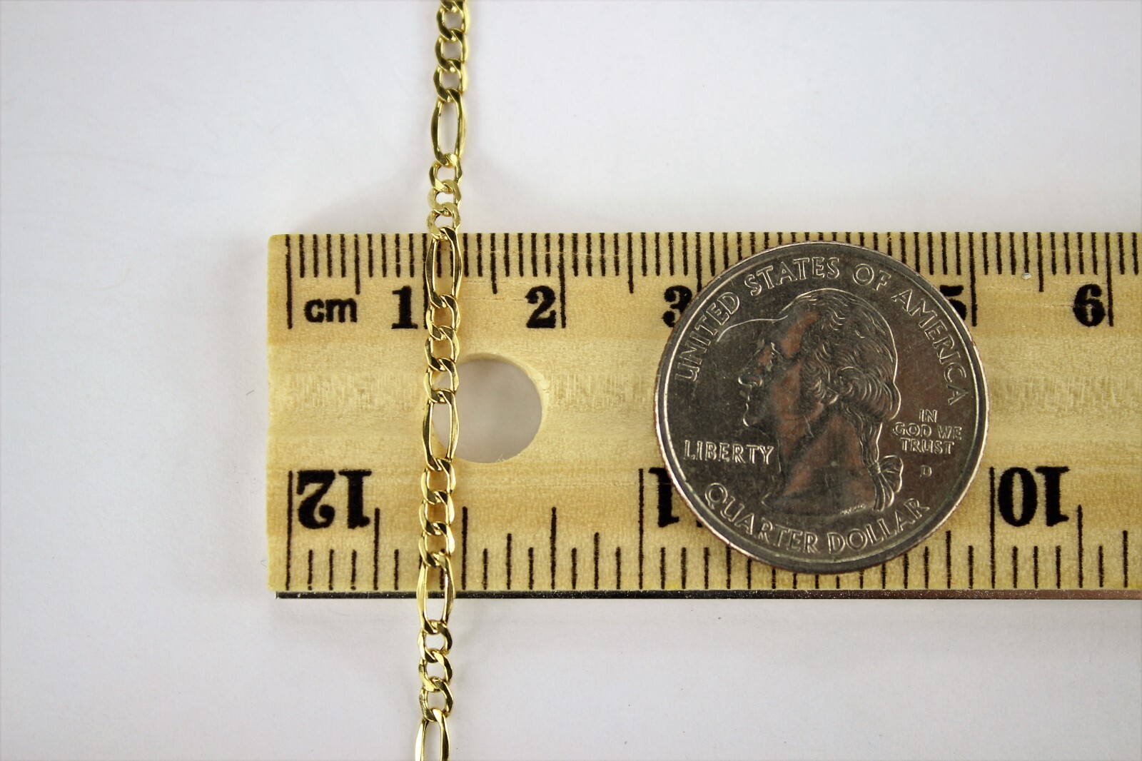 10k Yellow Gold 2mm-5.5mm Figaro Link Chain Necklace 16″ – 30″ Hollow