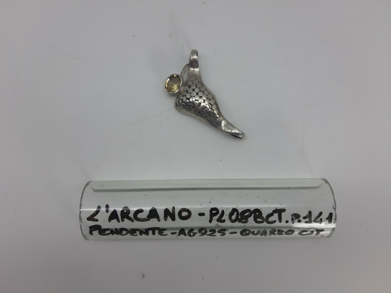 Pendant, Figure, Candle, Stylized Symbol, AG 925, PL08BCT, The Arcanum