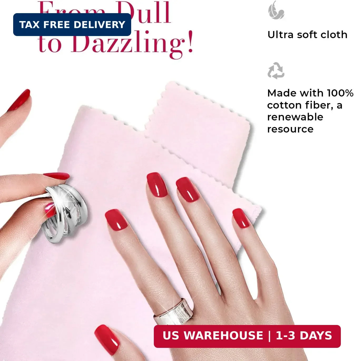 CONNOISSEURS – Extra Large Polishing Cloth – 14×14 Inches | Premium Edition – fo
