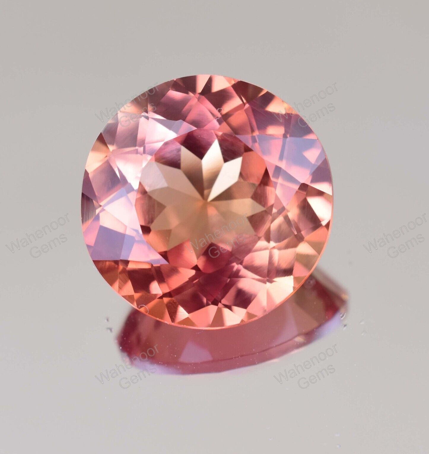 FLAWLESS Natural Padparadscha Sapphire 20.00 Ct Round Certified Loose Gemstone