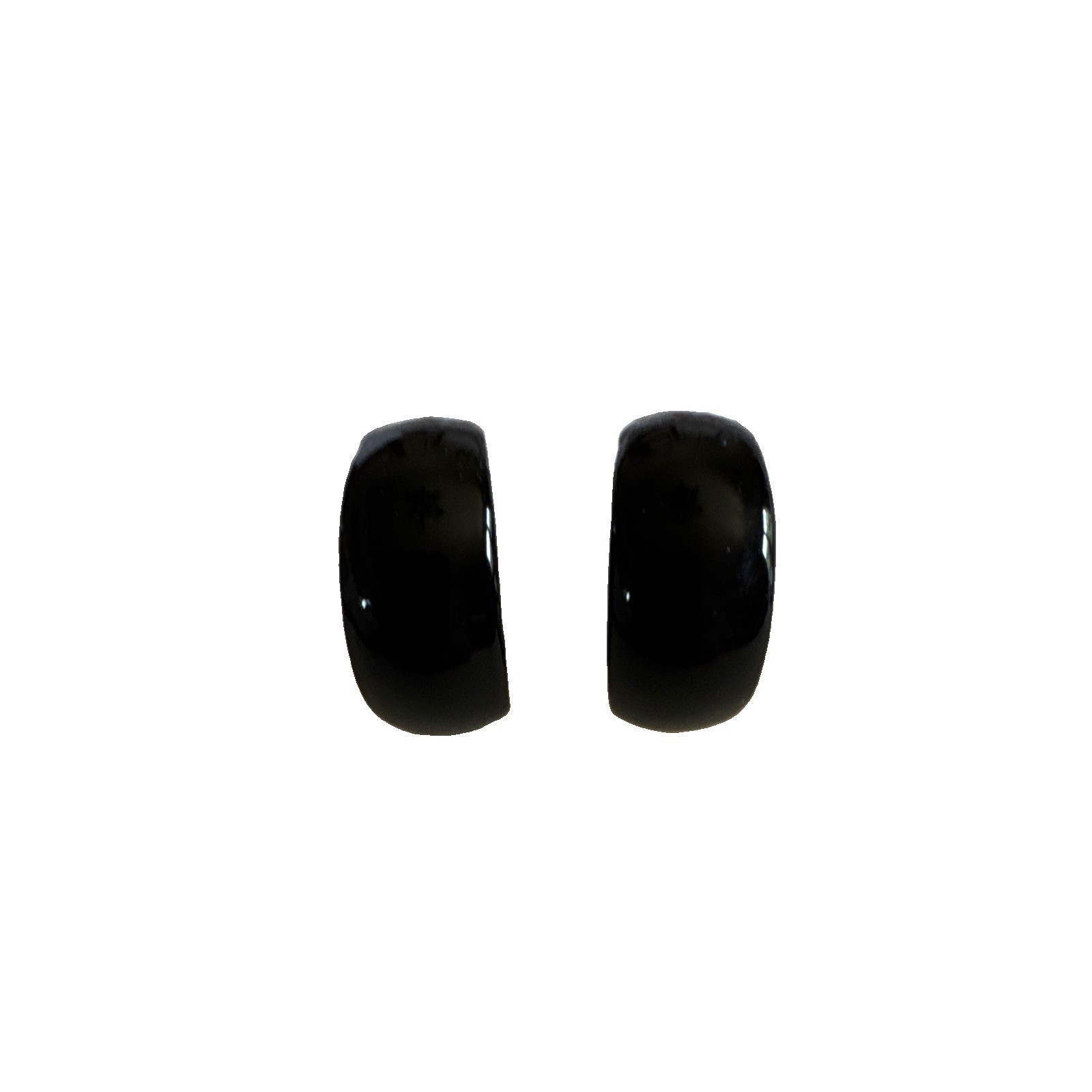 Black & Red Metal Hoop Earrings Set