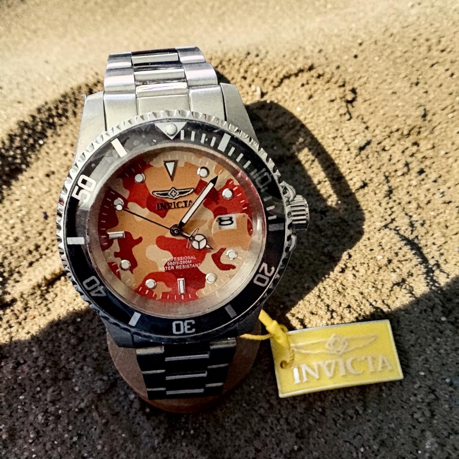 Invicta 3-Watch Camo Bundle Pro Diver Green Orange & Activa Camo Quartz