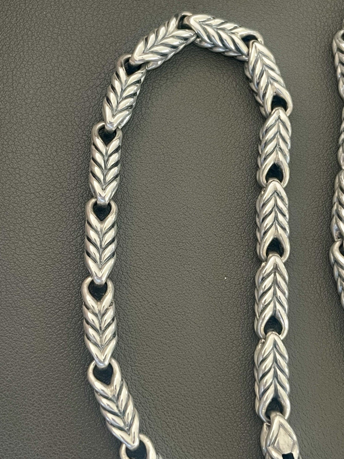 David Yurman Chevron Link Necklace. 22 Inches, 6.5mm (S417)