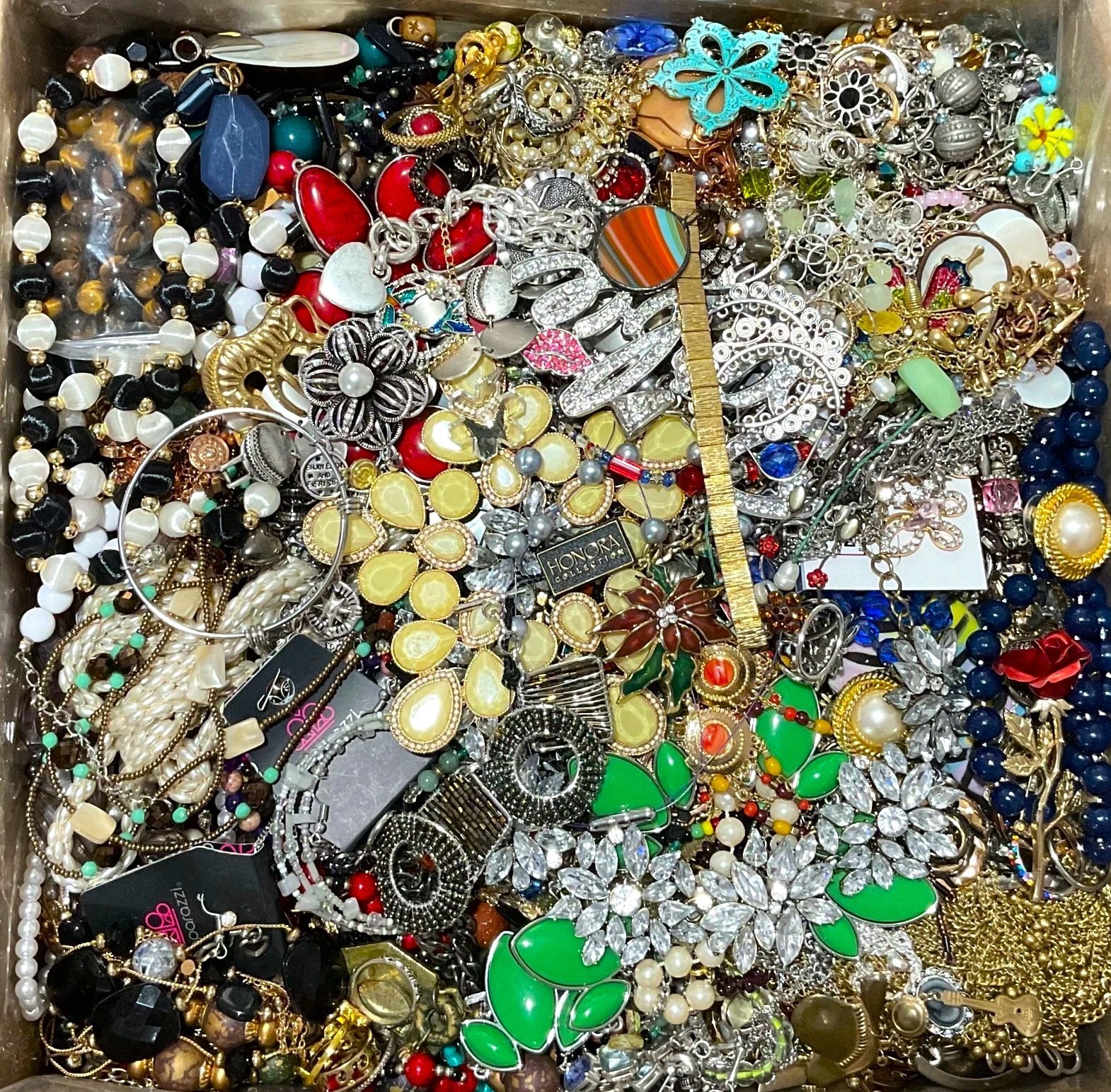 Tangled Jewelry Lot 3 Lbs Unsorted Unsearched Vintage & Modern Junk & Resale