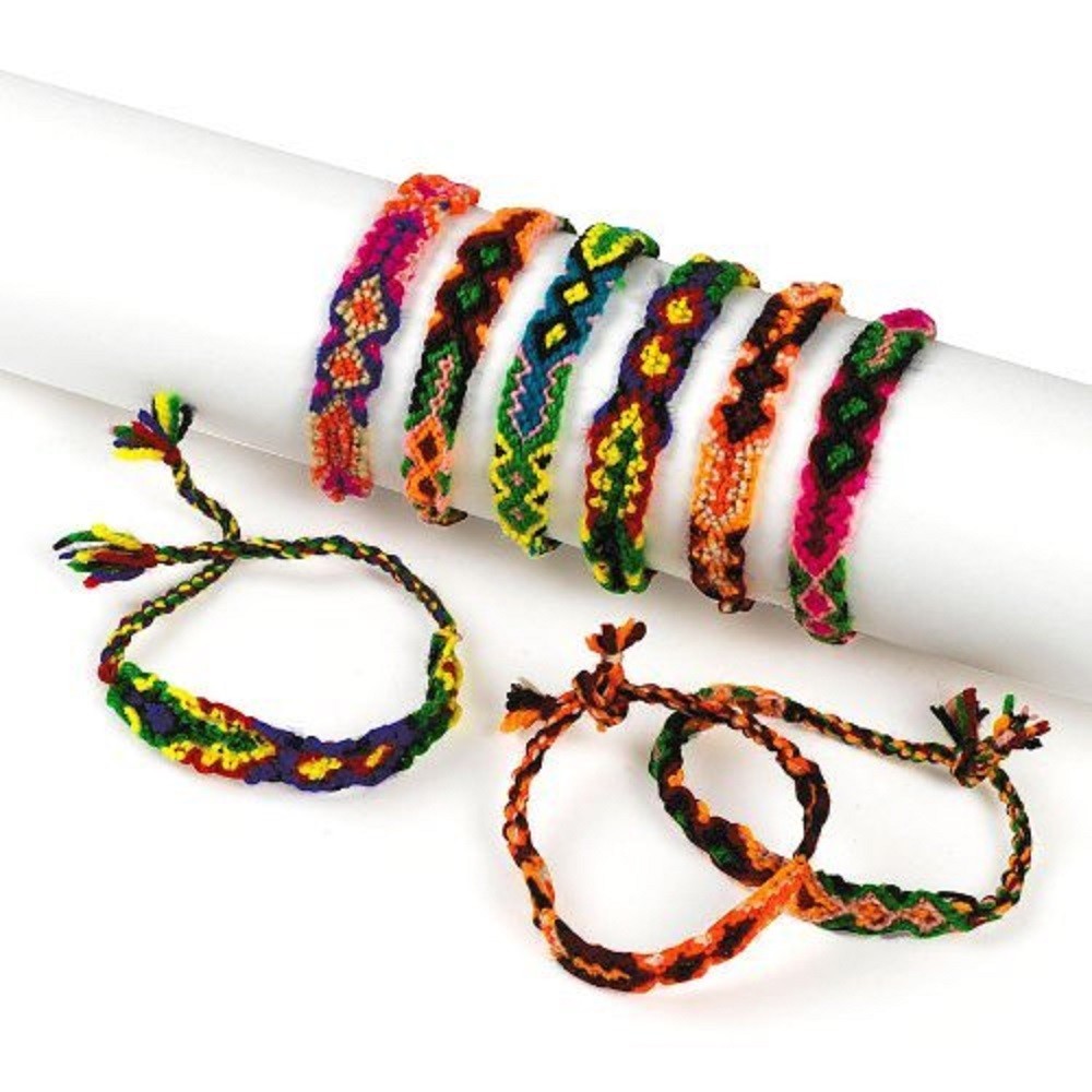 #230 Cuzco 15 Woven Wool Pattern Friendship Bracelets Pack Lot Peru Artisan Mix