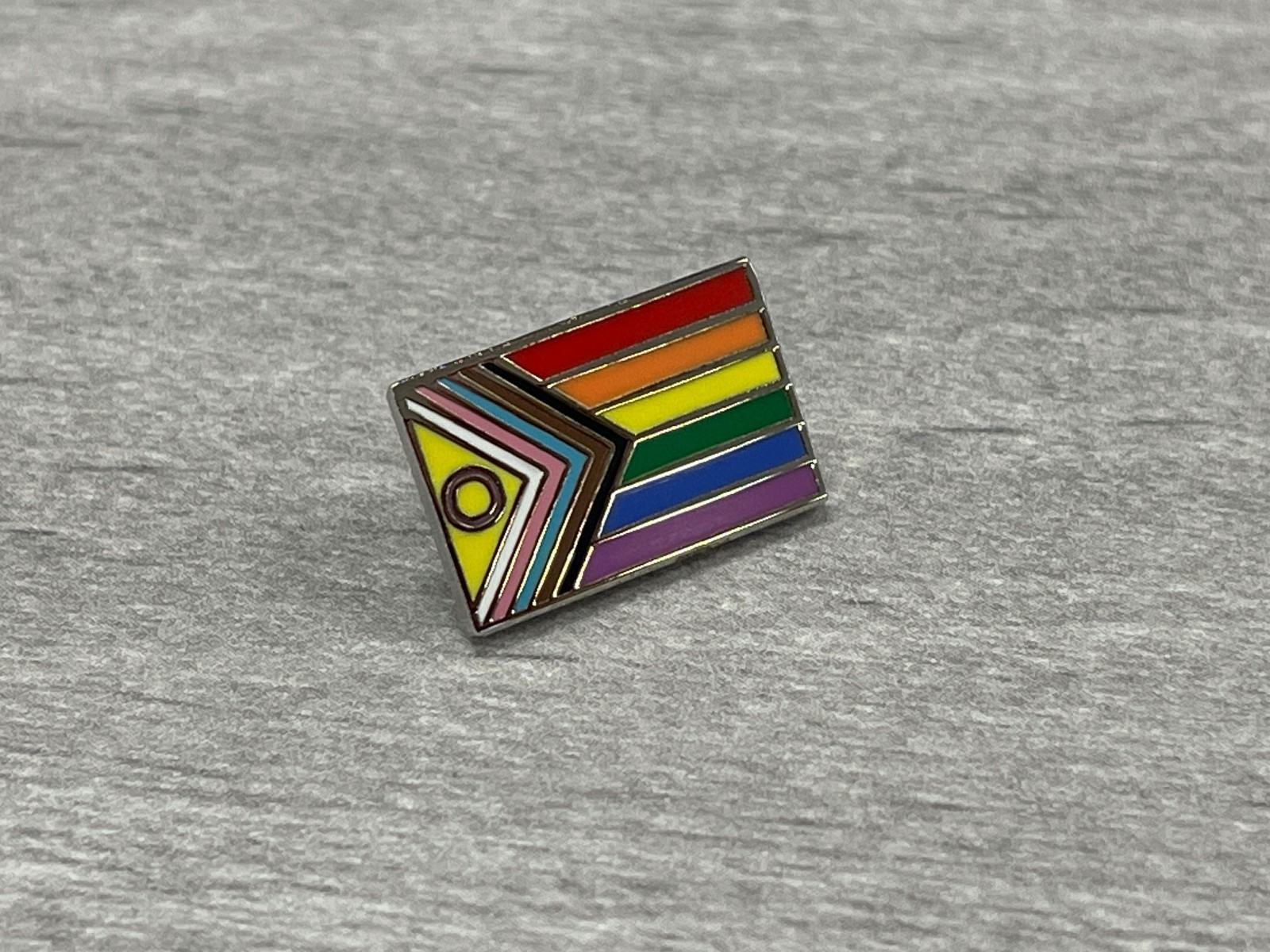 Small Progress Pride Flag Enamel Pin – LGBTQIA+ Ally Accessory (0.75″)