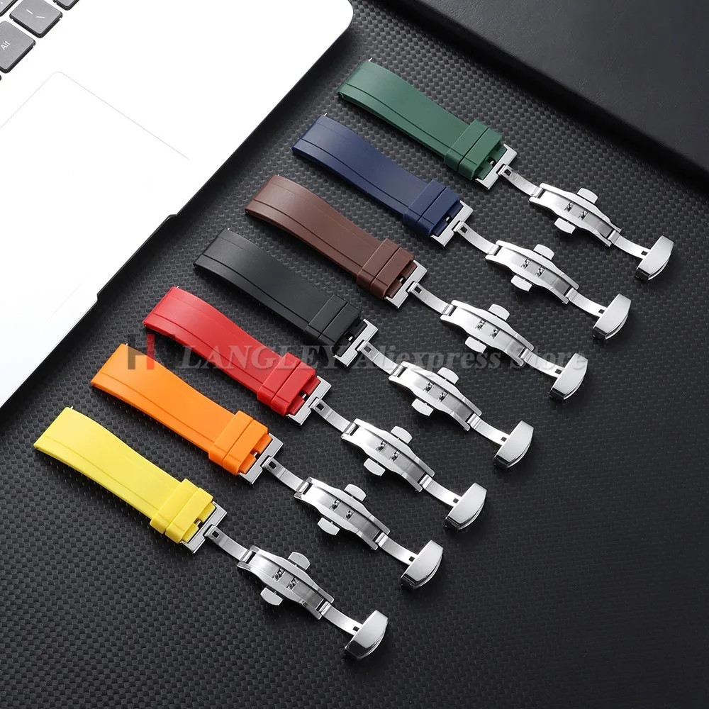 Quick Release Silicone Rubber Watch Strap 18mm 20mm 22mm 24mm Sport Band