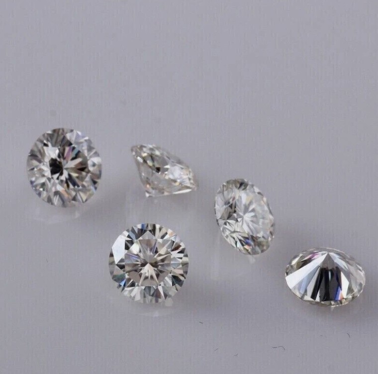 IF Clarity Loose CVD Diamond 0.20 Ct Lab Grown 2.10 mm Round 5 Pcs Lot Certified