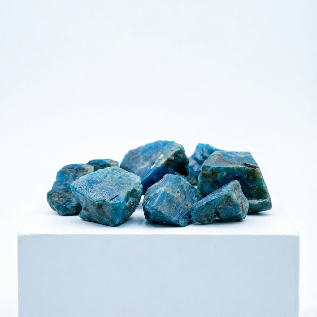 2PC Natural Raw Blue Apatite Rough Crystal Stones Healing Mineral Specimen Gift