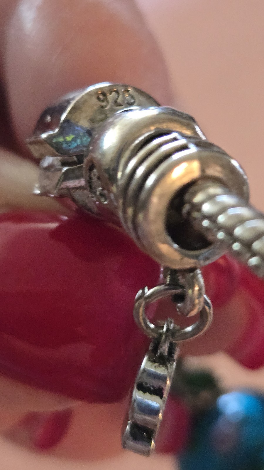 Pretty Little 925 Cable Bracelet Unbranded With Generic Charms! 7.25″