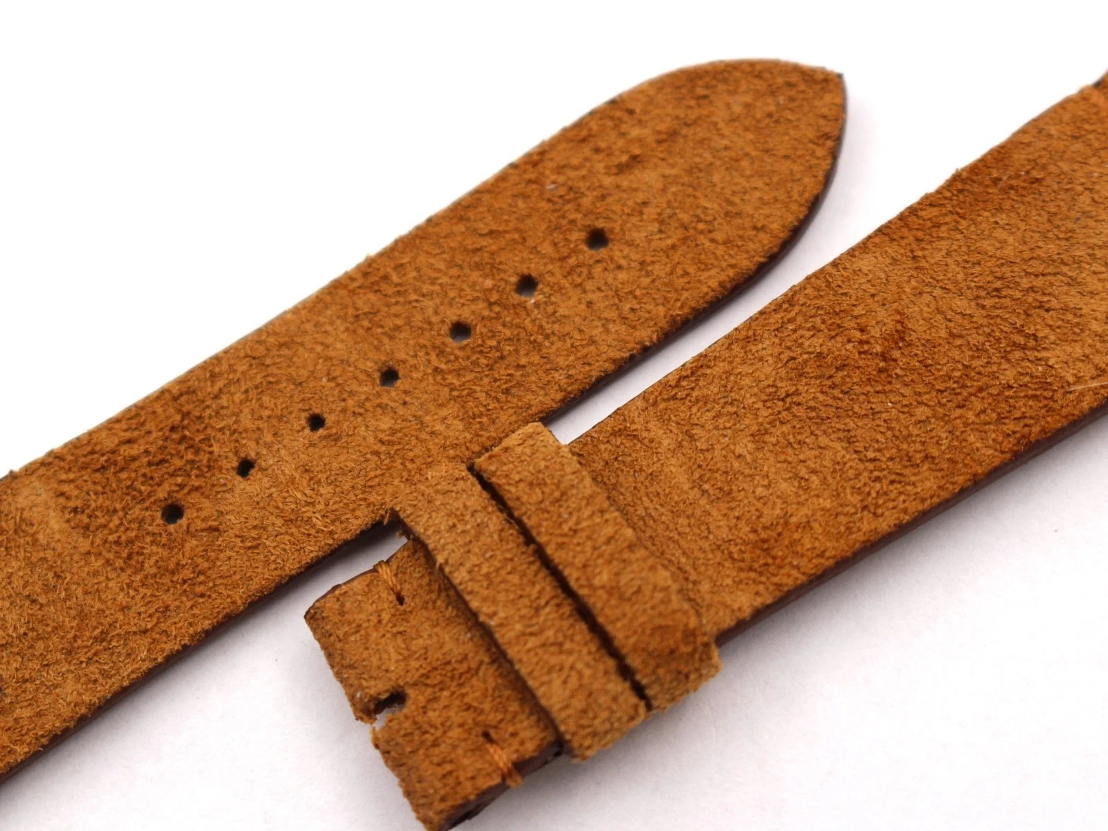 Brown Suede Strap 22/18mm Buckle Ardiglione Made Italy New