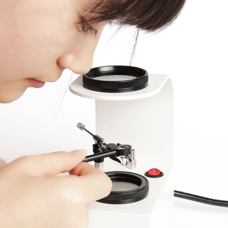Tabletop Polariscope Desktop Magnifier Gem Identification Tool +Gem Clip NEW