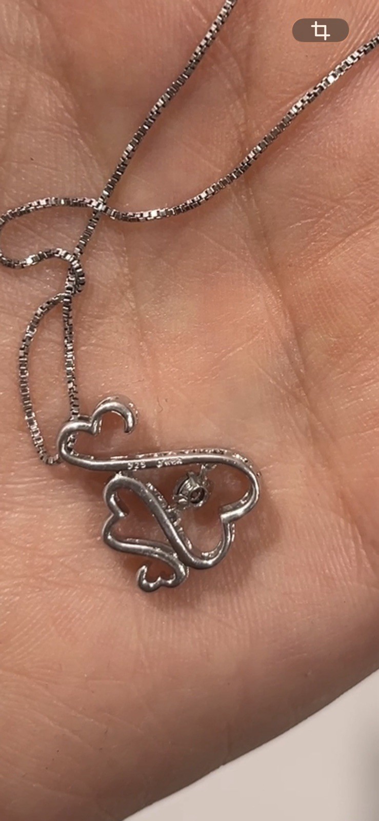 Jane Seymour Open Hearts Rhythm 1/10ctw Diamond Heart Pendant Necklace 925 18in