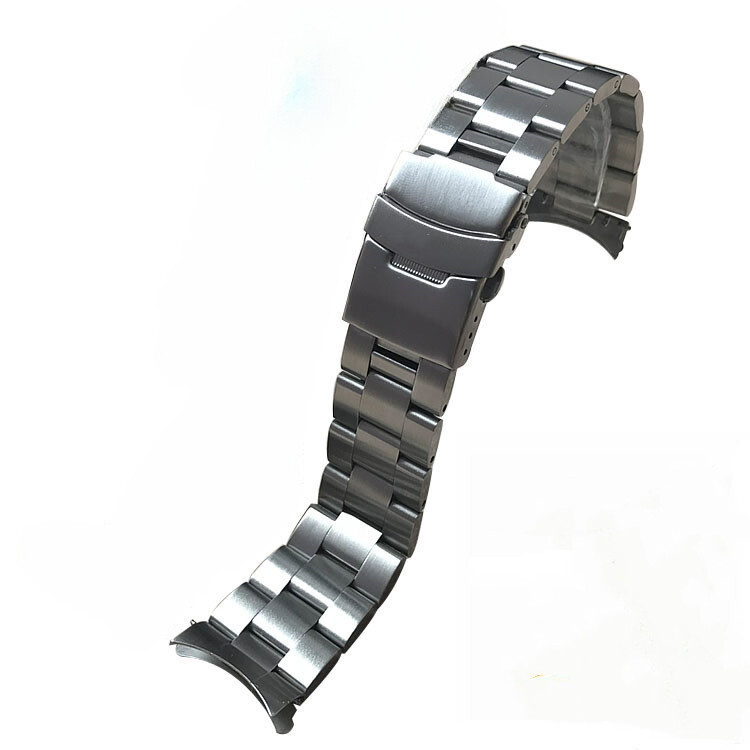 High Quality Solid Stainless Steel Watch Strap Band curved end 19/20/21/22/23mm