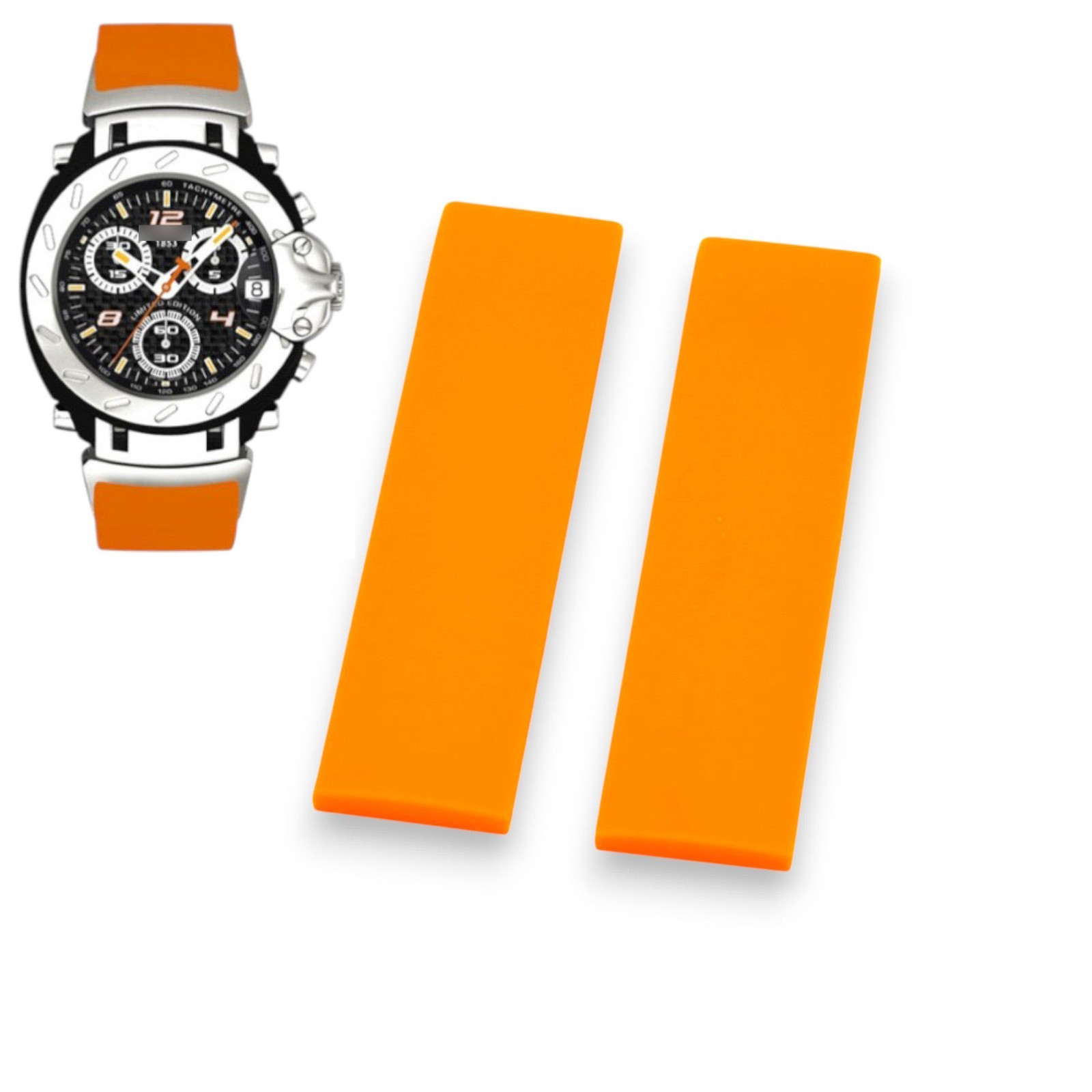 20mm Orange Rubber Strap For Tissot T-race Nicky Hayden T90487682