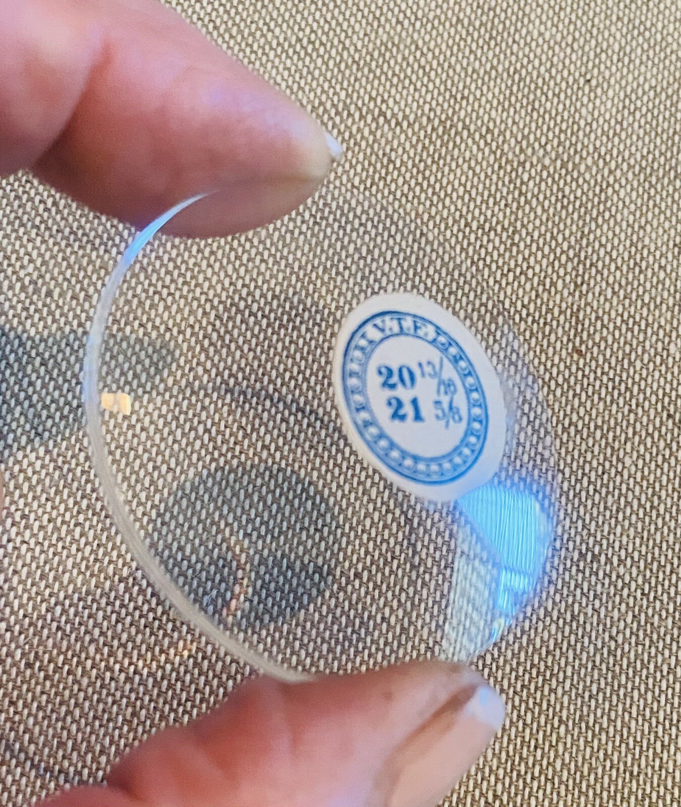 Two (2) VTF SWISS Watch Glass Crystal Domed BEVELED 46.8 mm DIAMETER 1.3mm THICK