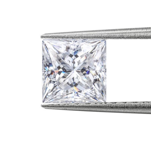 GRA Certified Loose Moissanite Princess Square Cut Stones D VVS1 All Sizes