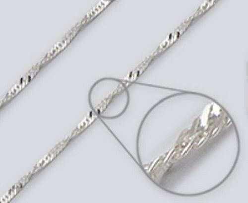 Wave Singapore–Necklace, Anklet, Bracelet–Sterling Silver–Made In Italy [YJ]