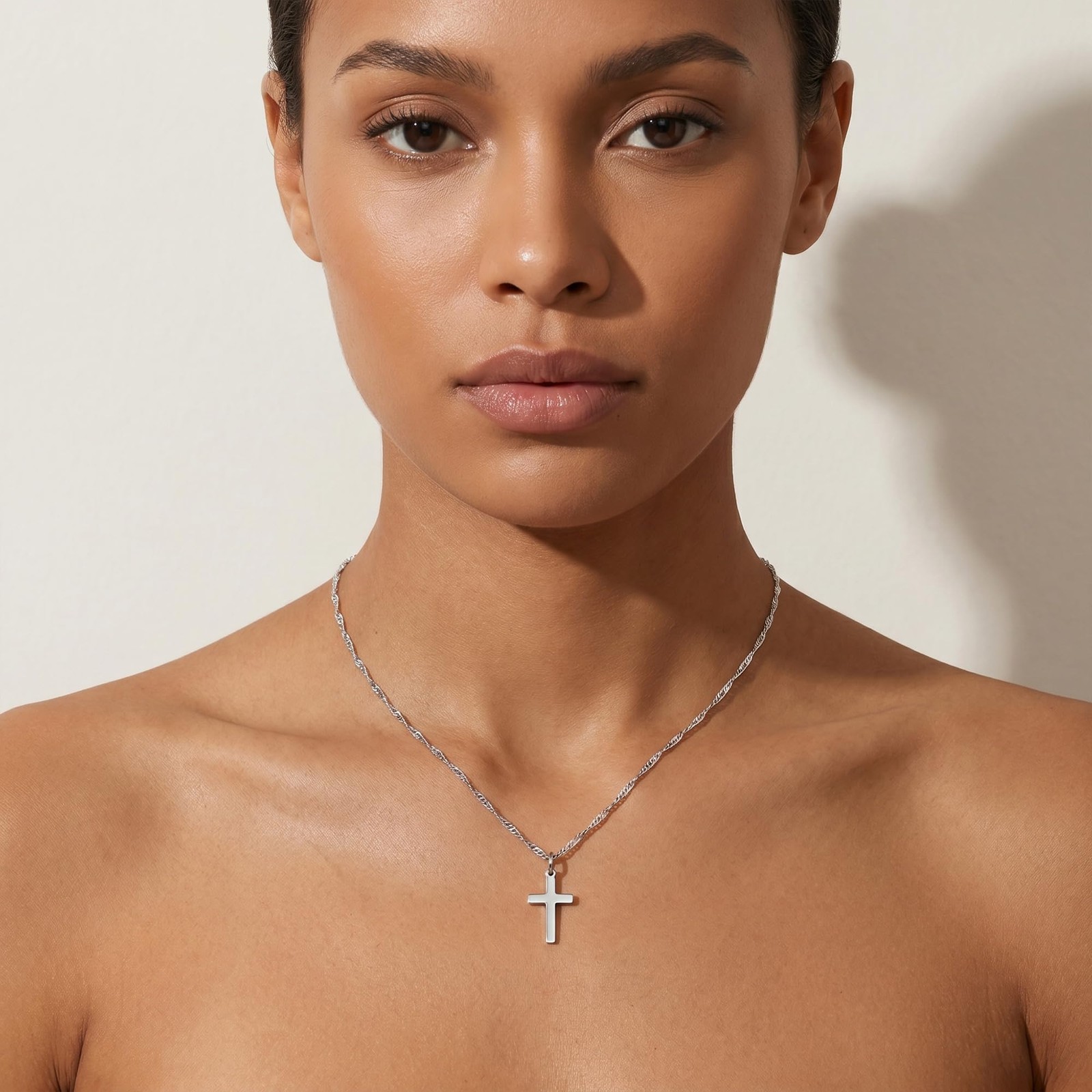 Goldegg 925 Sterling Silver Cross Necklace for Women, Dainty 18K Gold Plated …