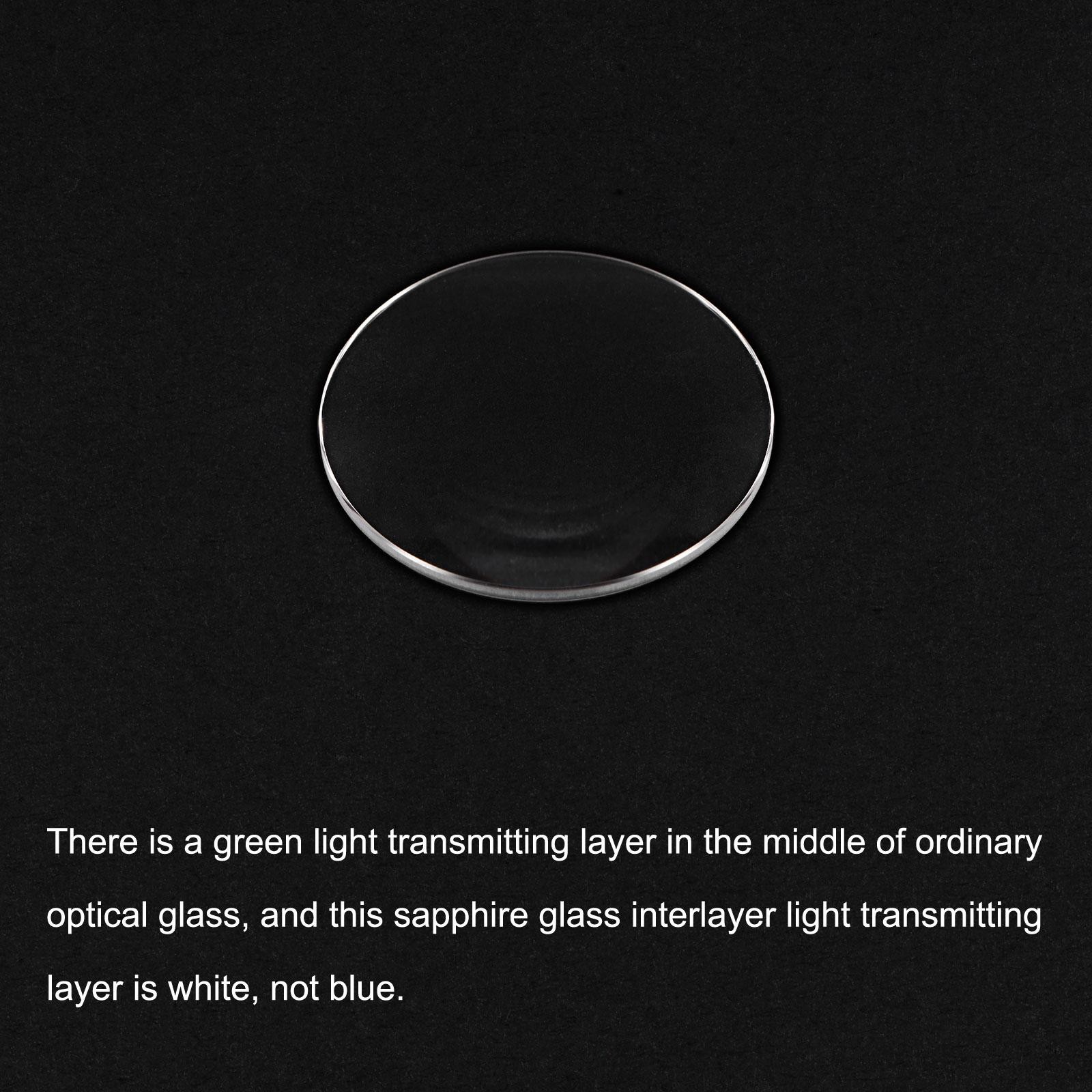 Watch Glass Sapphire Crystal Lens Single Dome 28.5mm Dia. 1.3mm Thickness Clear