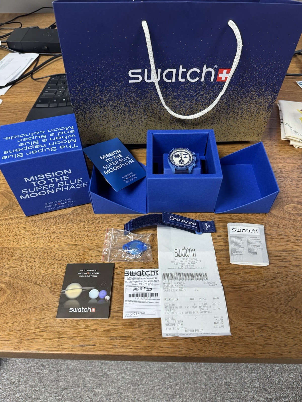100%Authentic Swatch x Omega Moonswatch Mission To The Super Blue Moon Moonphase