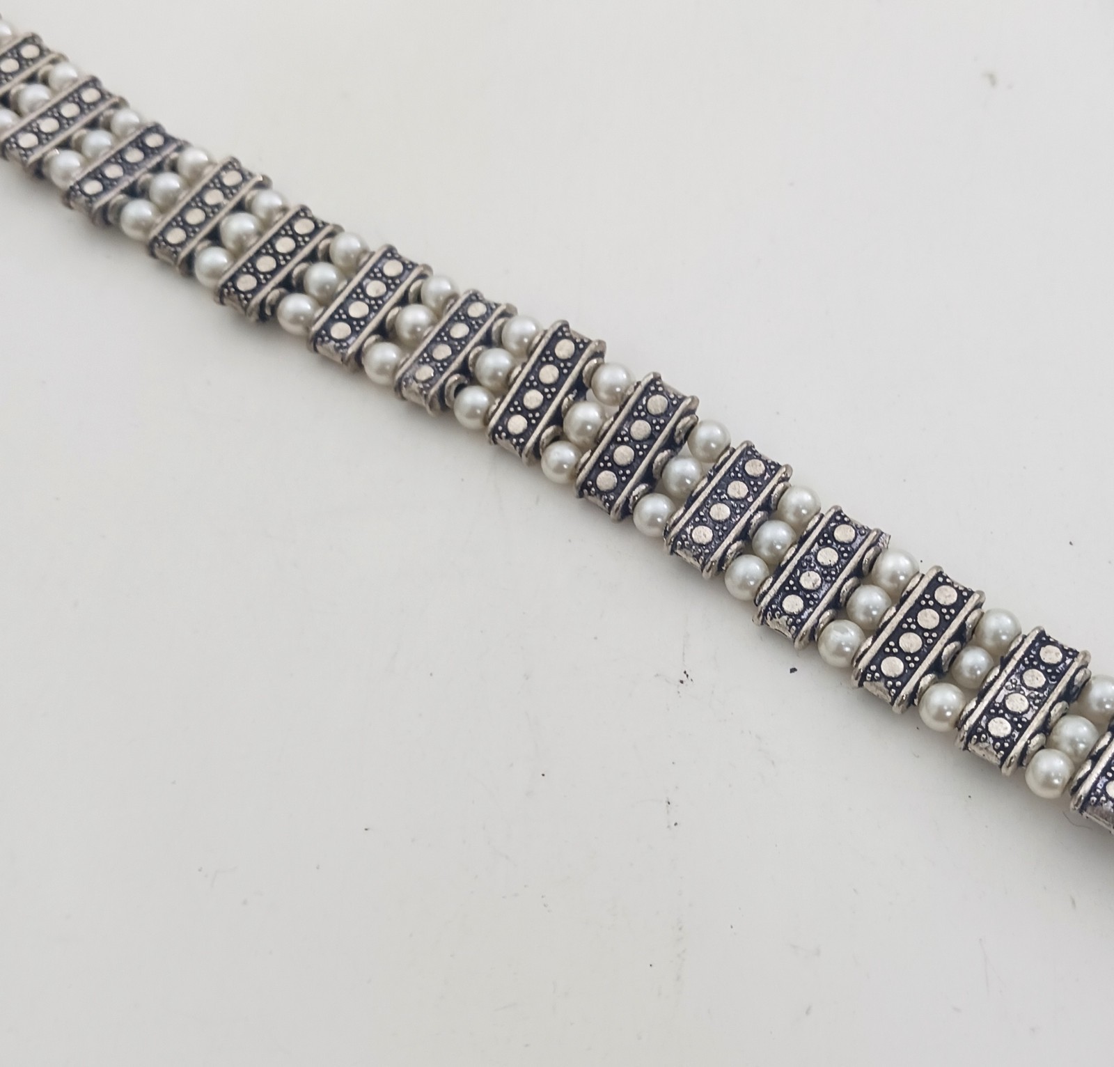 OXIDISED ETHNIC LONG NECKLACE KRISHNA FLUTE PEARL WOMEN JEWELRY RAKSHABANDHAN