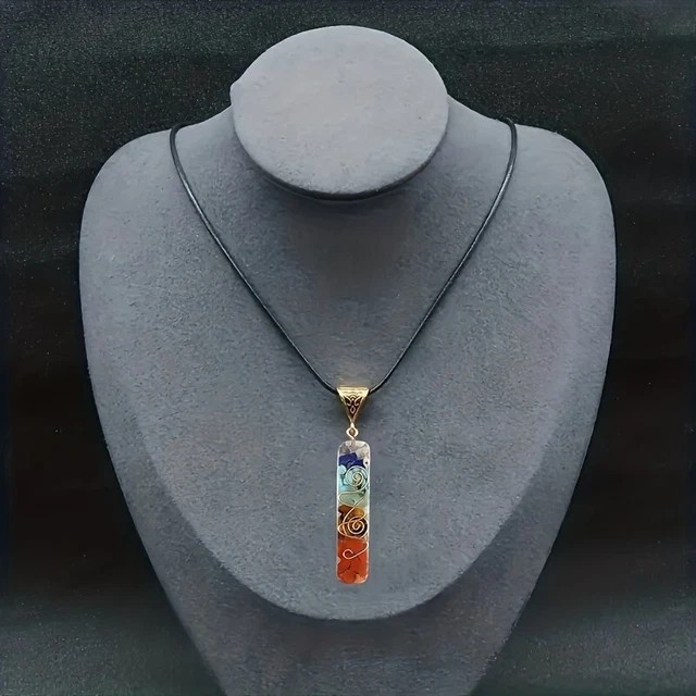7 Chakra Orgone Pendant Energy Healing EMF Protection Pendant Unisex Necklace