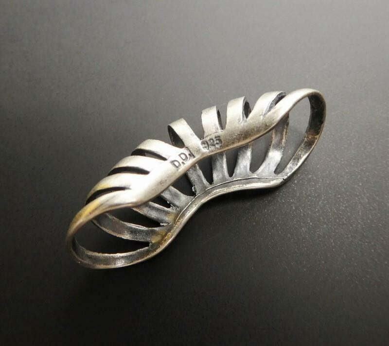 SINGLE SIDE Sterling Silver Stripe Earring Ear Cuff Climber Crawler Non Piercing