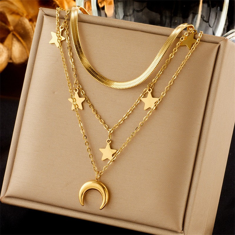Vintage Multi-Layer Fish Pendant Necklace