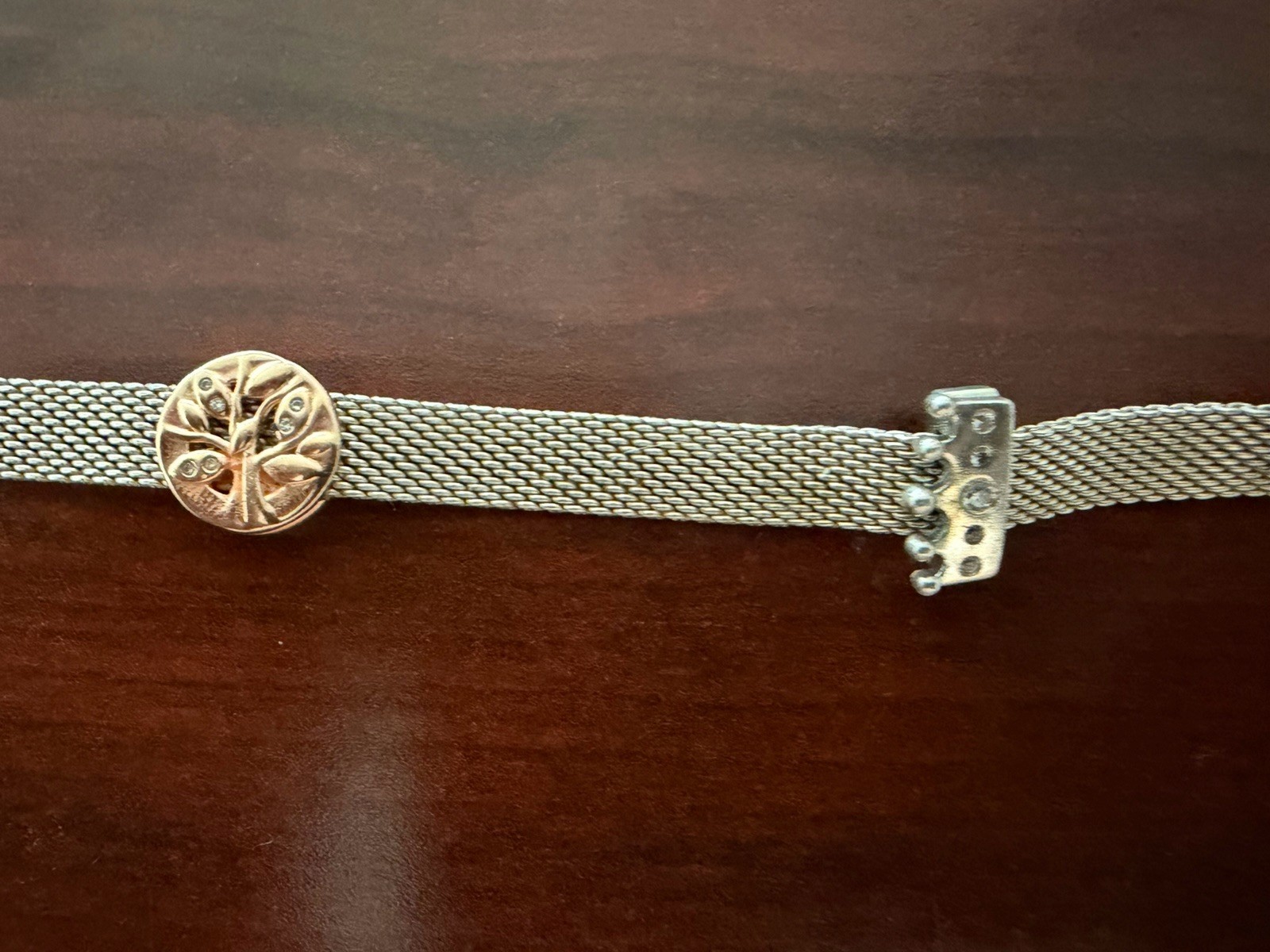 Pandora Reflexions Sterling Silver Mesh Bracelet 10.4G 6.5″
