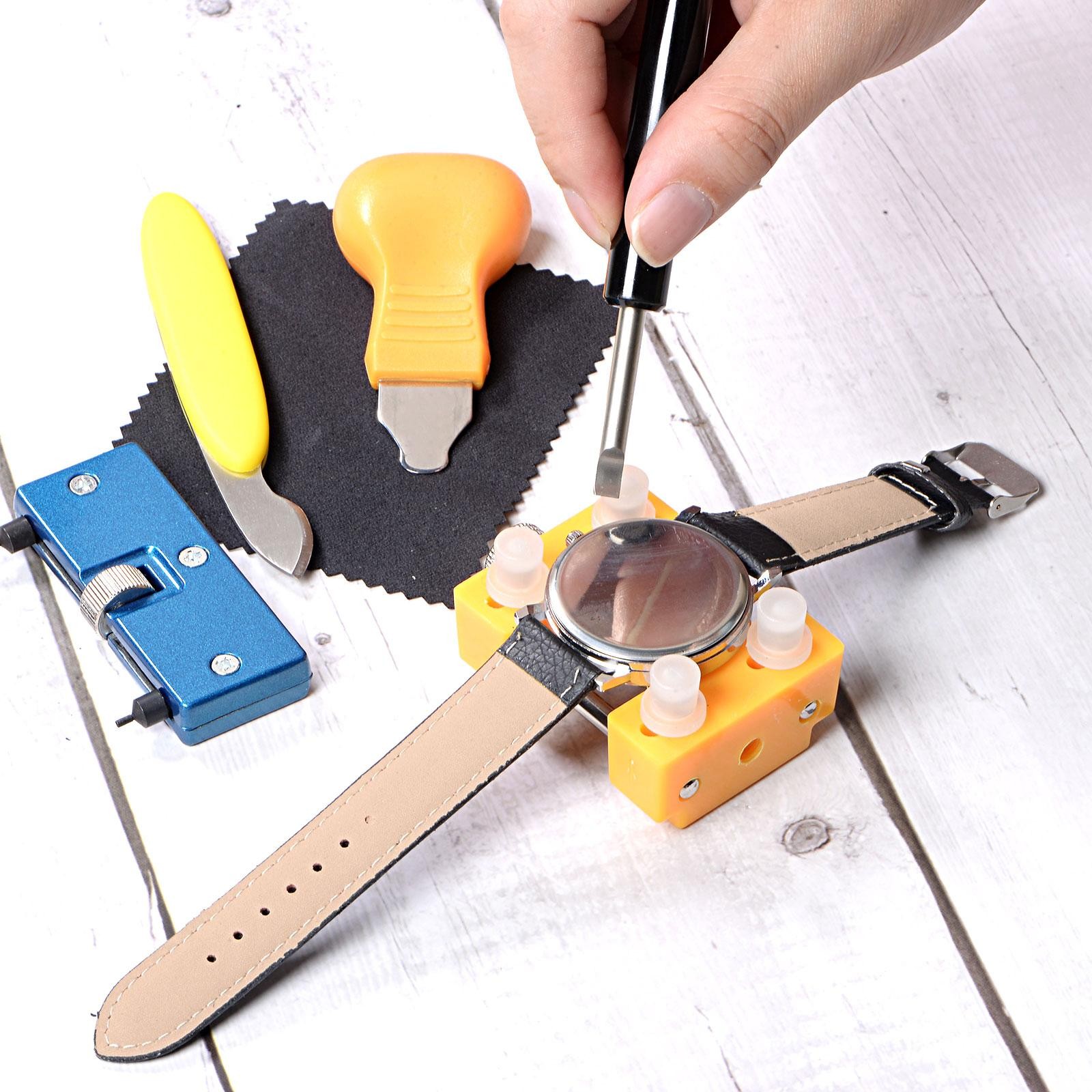 2Pcs Watch Back Case Remover Tool 5mm Width Pry Bar ABS Handle Black
