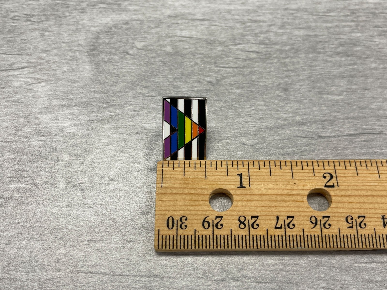 Small Straight Ally Flag Pride Enamel Pin – LGBTQ Support Pin (0.75″)