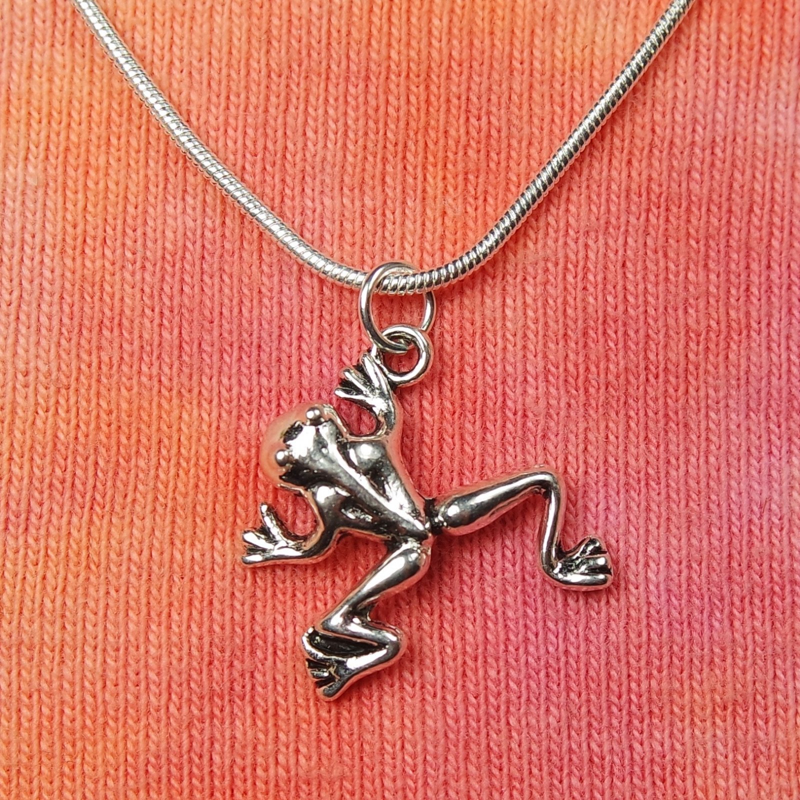 Frog Necklace, pick 16-36″ Double Sided Frog Legs Animal Anura Amphibian Jewelry