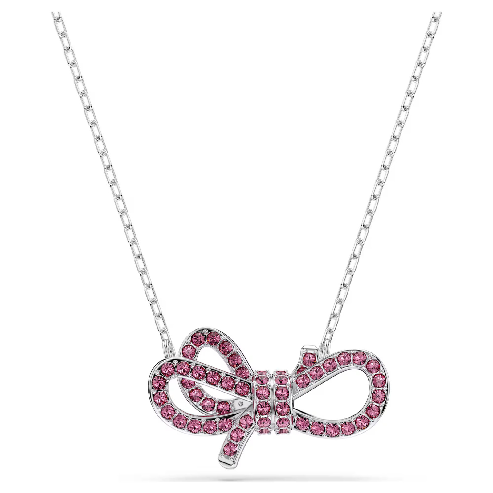 Lifelong Bow Pink Rhodium Plated Pendant New