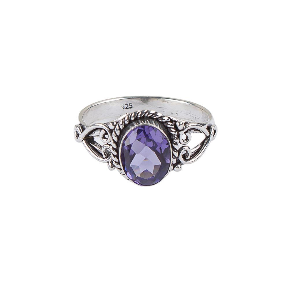 Iolite Gemstone 925 Sterling Silver Handcrafted Designer Woman’s Engagement Ring