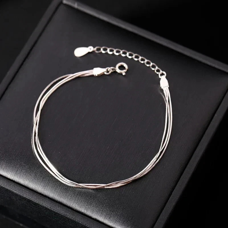 Share Genuine 925 Sterling Silver Ankle Bracelet Women Anklet Foot Jewelry Chain